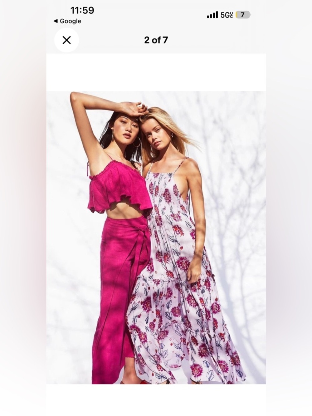 Free People Intimately Garden Party Lavender Boho Floral Maxi Dress Size small - Picture 2 of 5